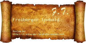 Freiberger Teobald névjegykártya